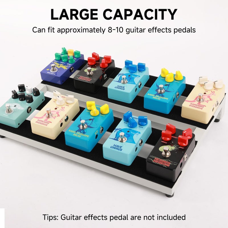 GHOSTFIRE Ghost Fire Limited Edition Guitar Pedal Board Aluminum Alloy 2.6lb Effect Pedalboard 17"x12.5"x3 "with Carry Bag,New V series (V-STANDARD 1.0 SILVERY) - Image 3